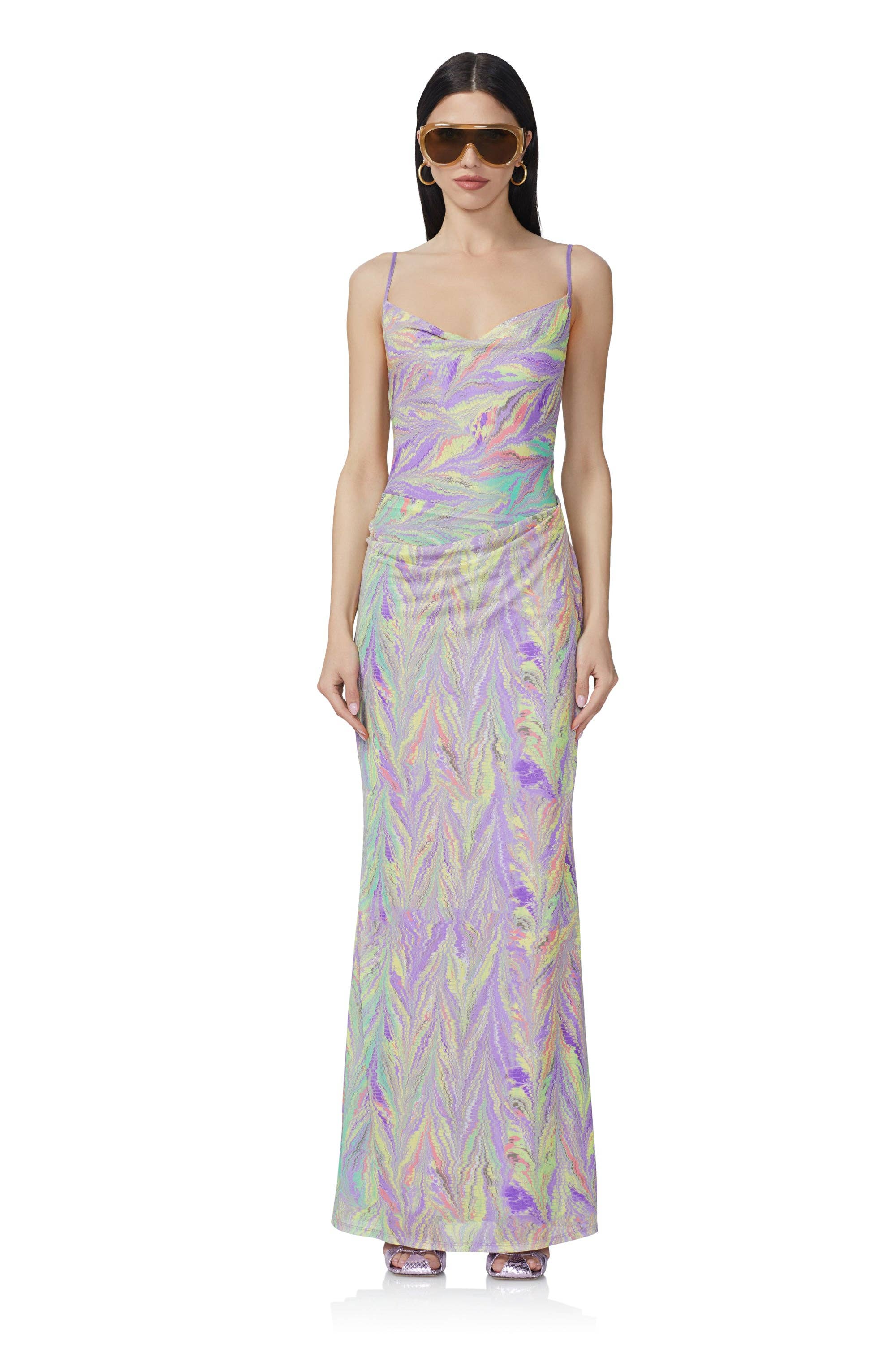 AFRM - Gillian Maxi Dress - Neon Citrus Swirl