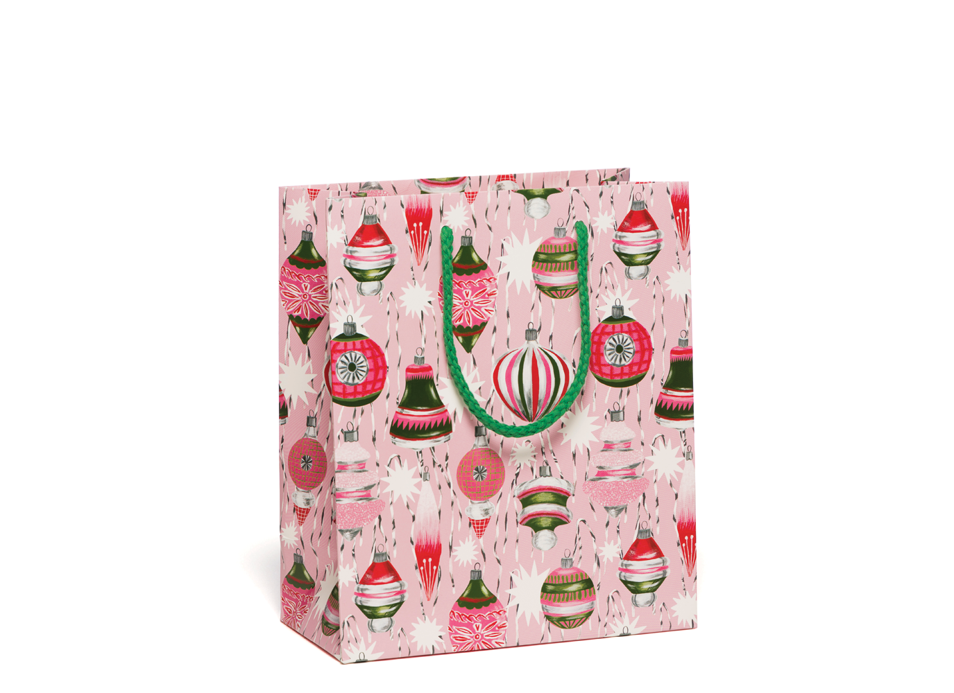 Red Cap Cards - Retro Ornaments Holiday holiday gift bag