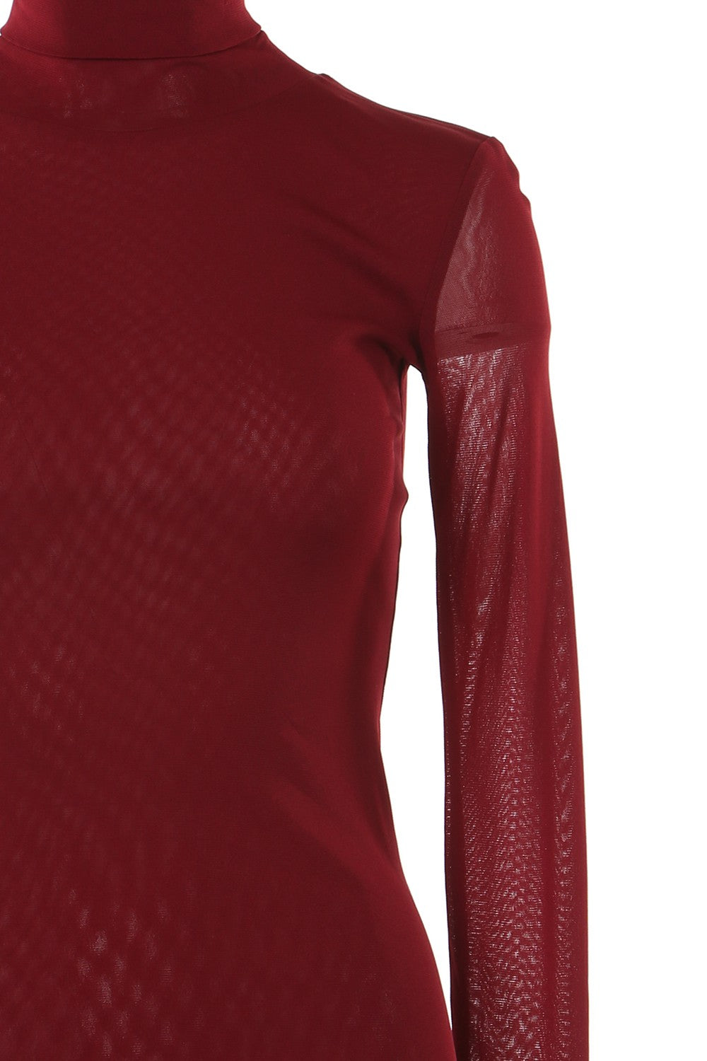 Wine Mesh turtleneck