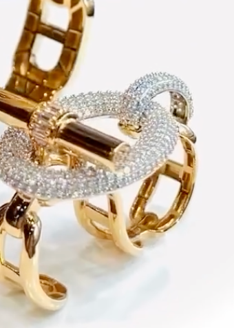 HoopLa - Double Finger Pavé Lock Ring