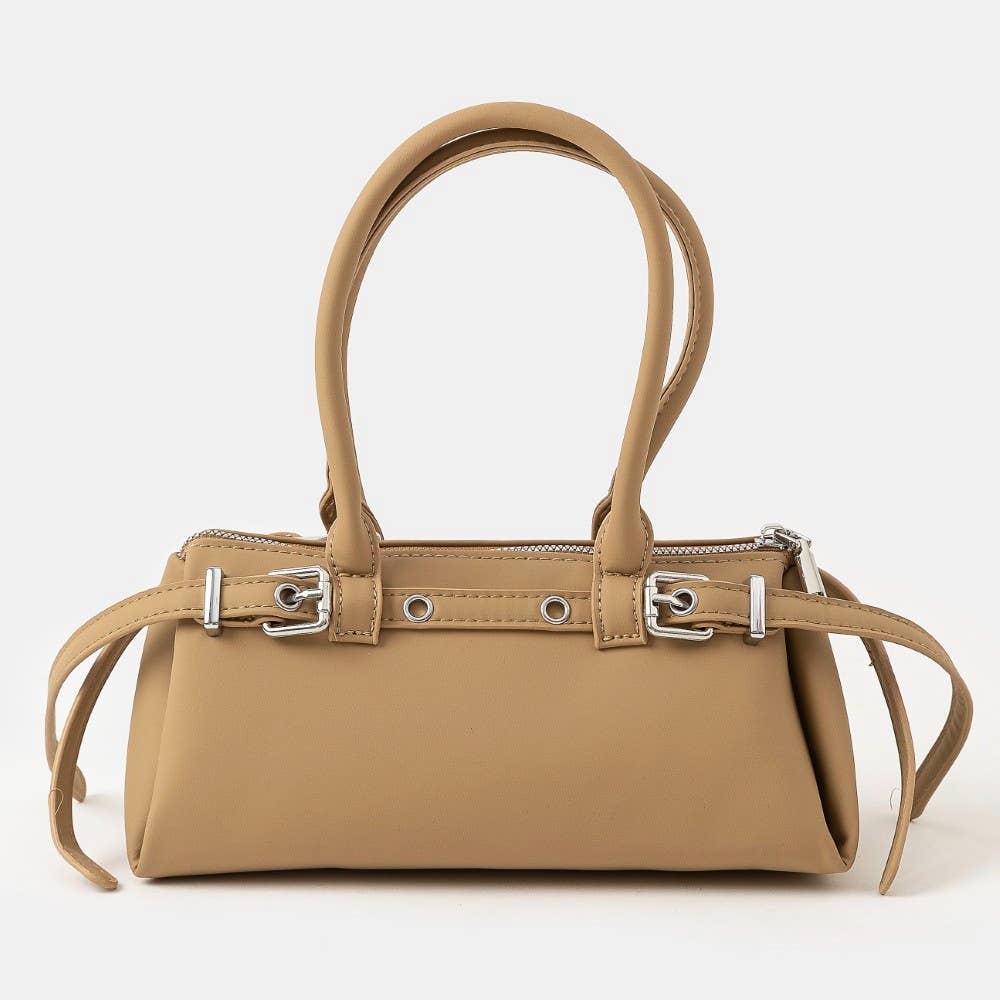 Leather Belt Decor Hand Bag