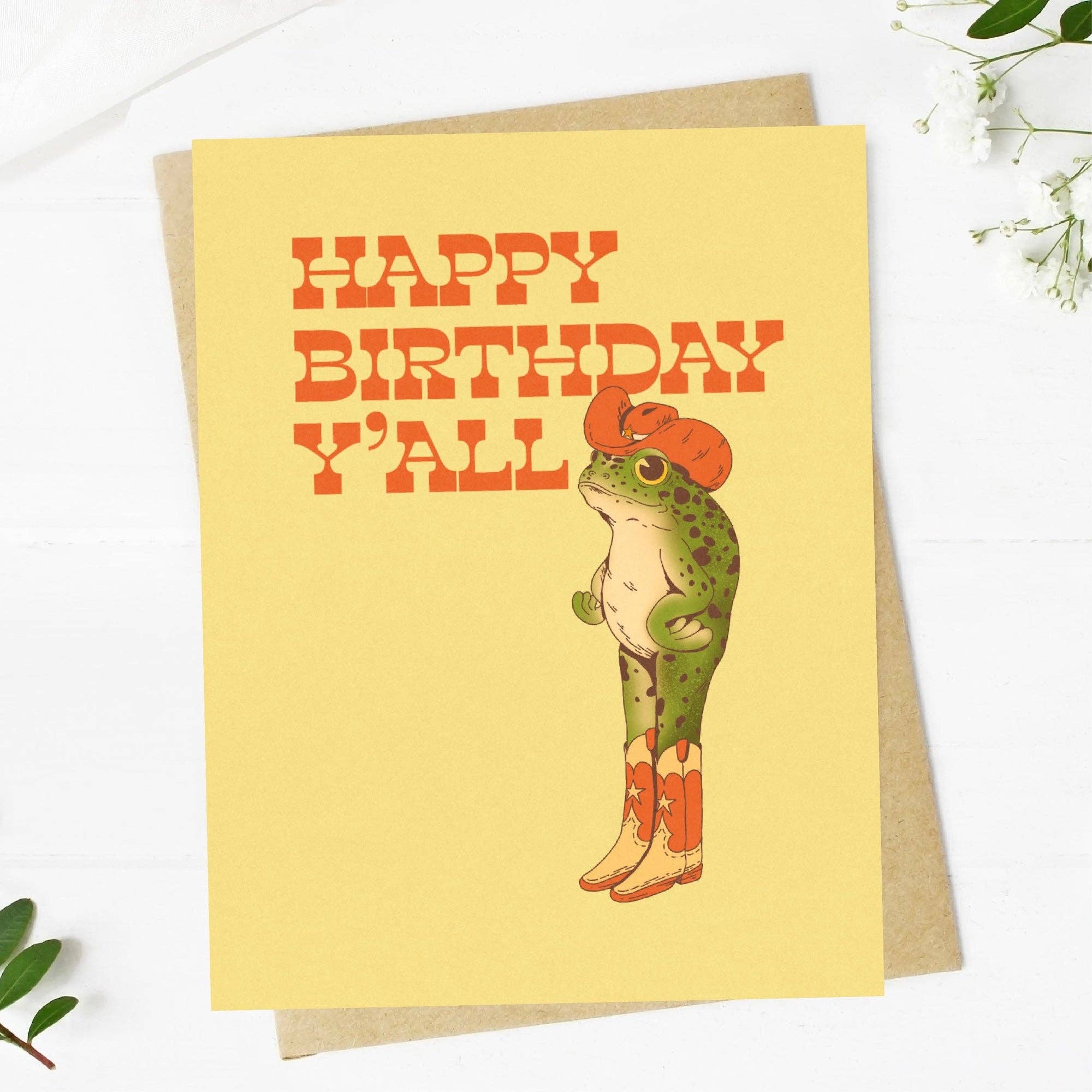 Big Moods - "Happy birthday y'all" Cowboy Western Birthday Card