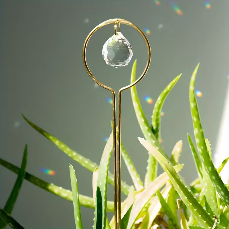 Golden Glass Prism Planting Stakes