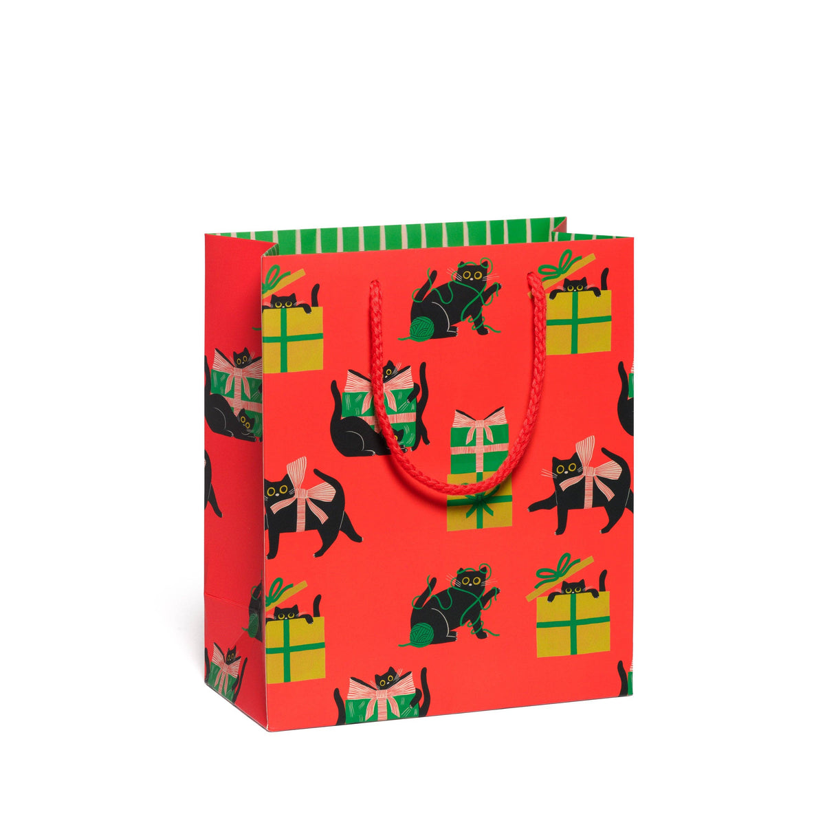 Red Cap Cards - Holiday Black Cat gift bags