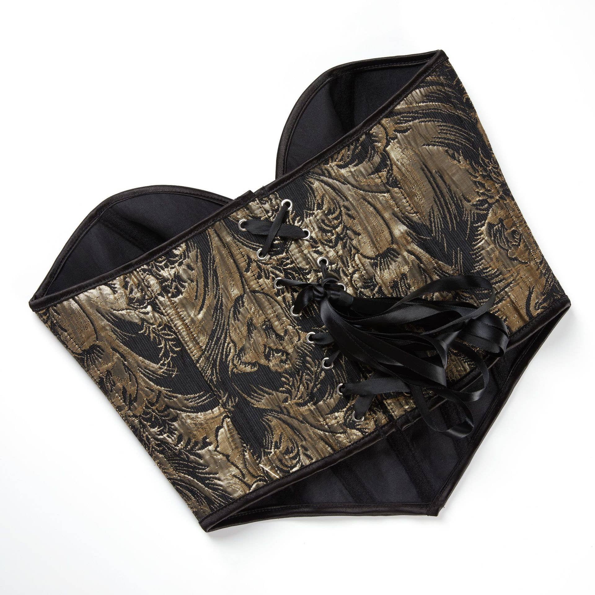 Printed Strapless Corset Top with Bust-Sculpting Fit