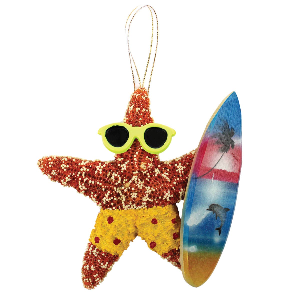 California Seashell Company - Surfer Sugar Starfish Ornament