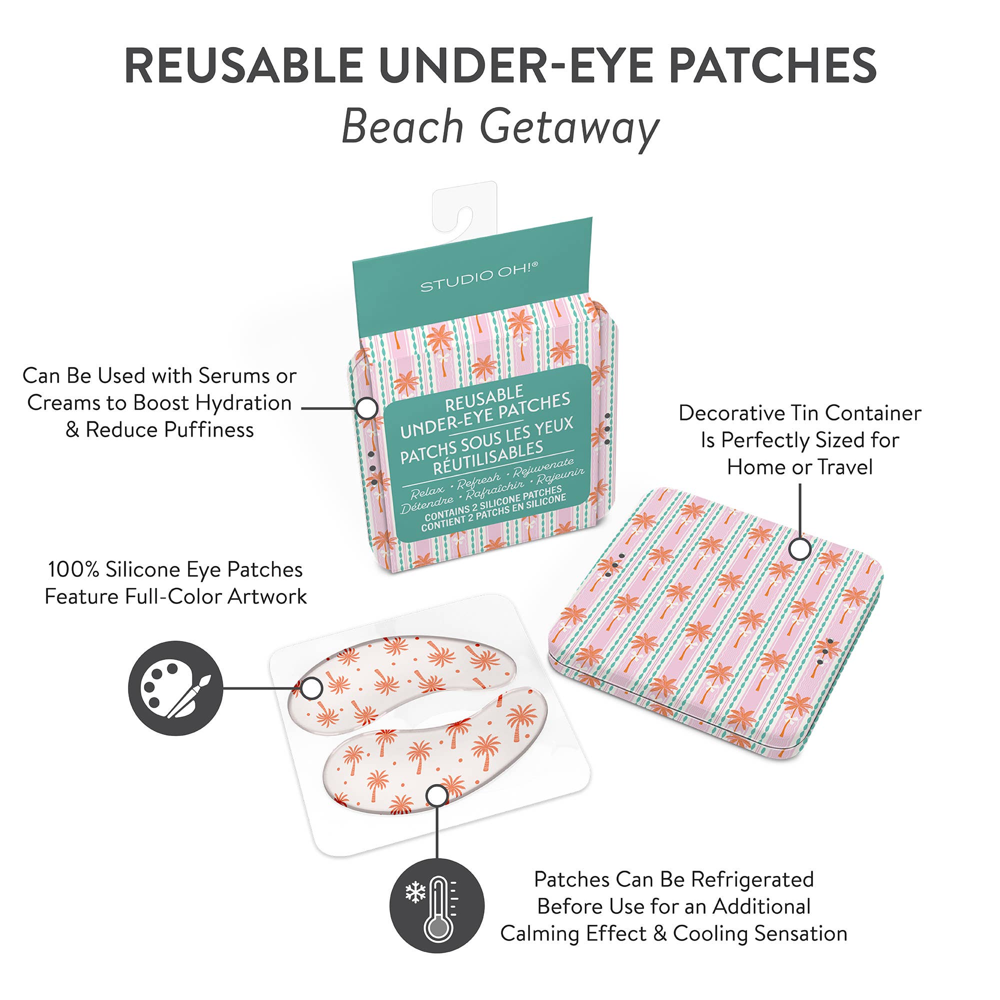 Studio Oh! - Beach Getaway Reusable Under-Eye Patches