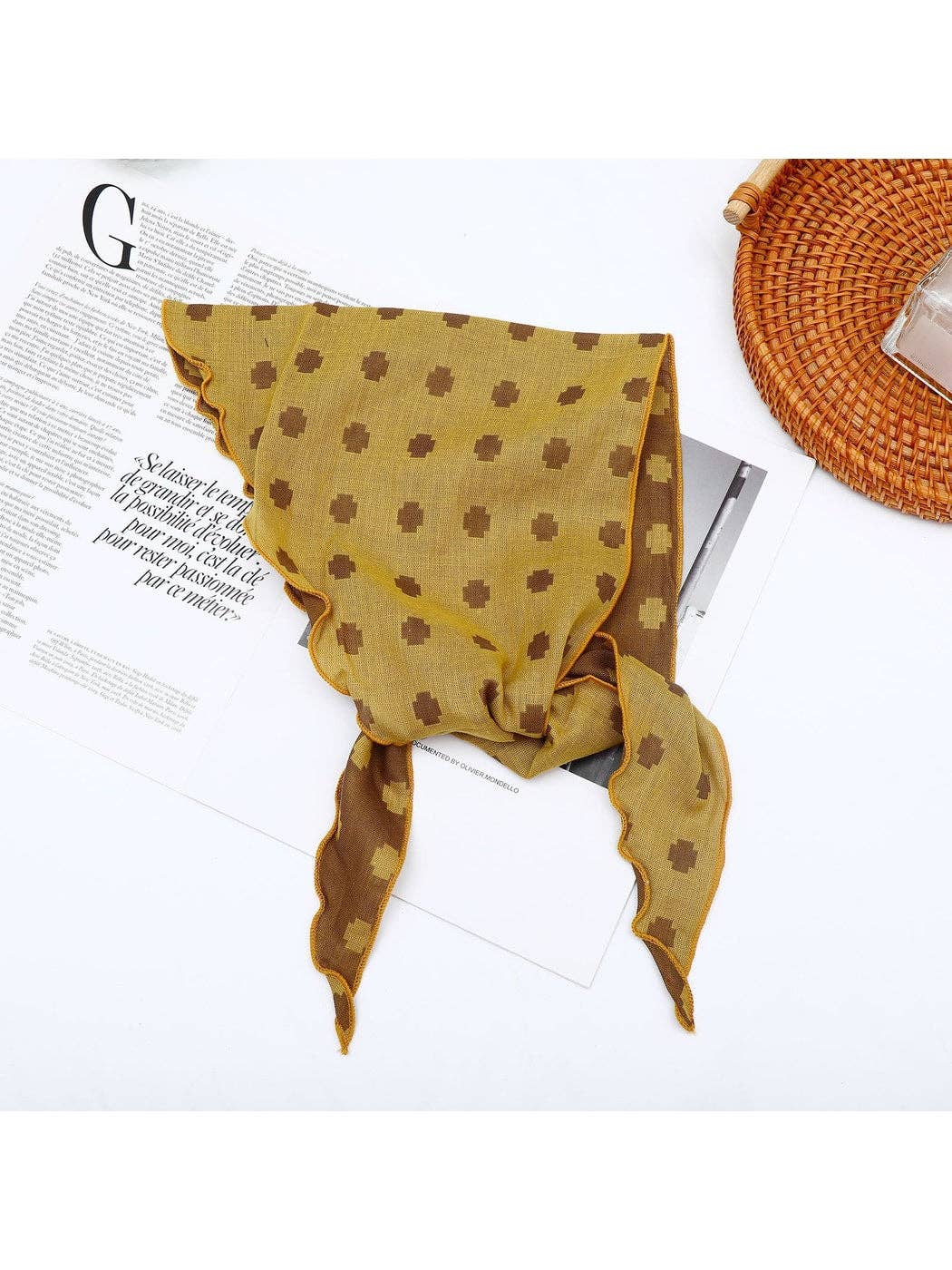 Funkyrel® Atzbranding Limited - Scarvii - Geometric Print Two Tone Triangle Bandana