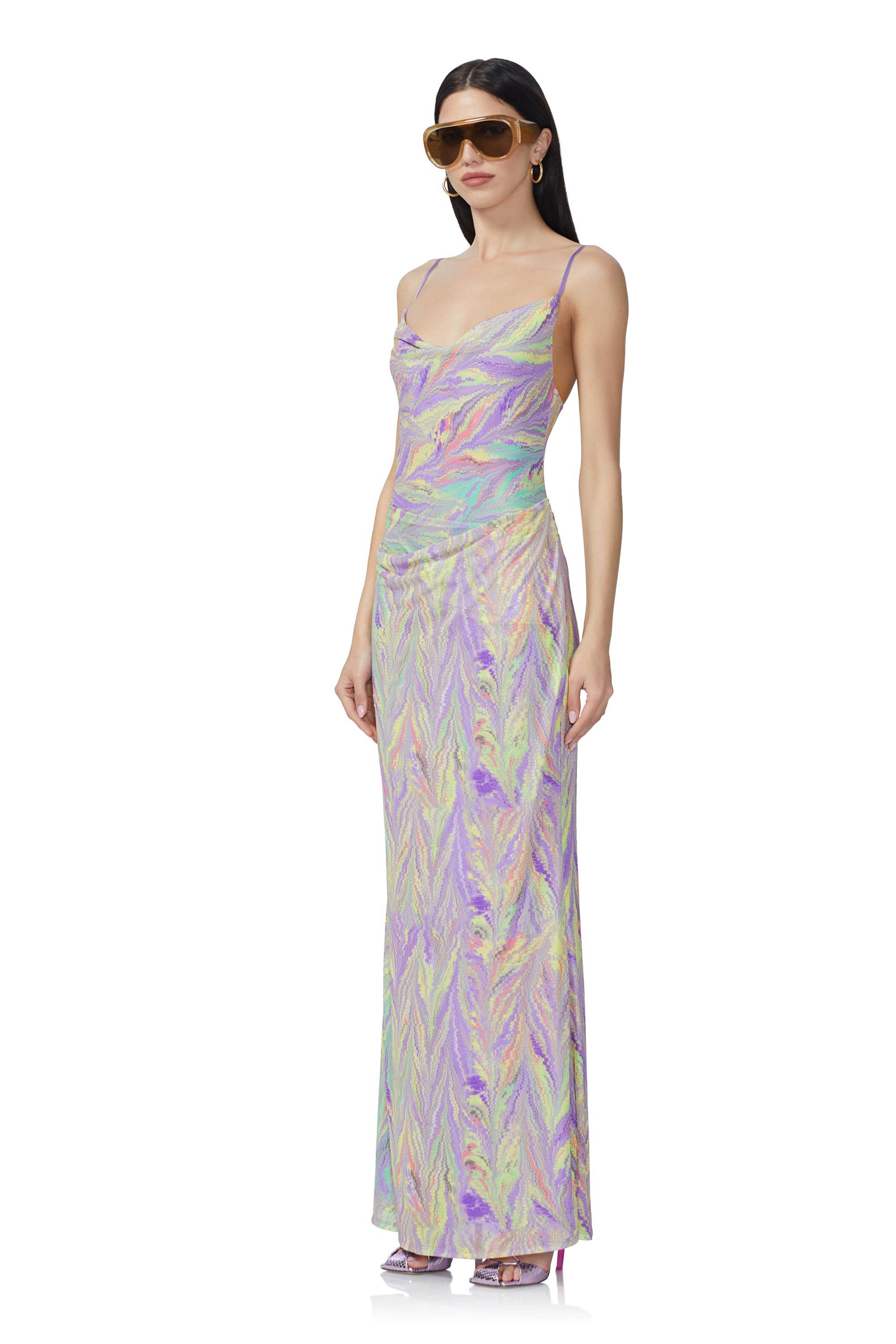 AFRM - Gillian Maxi Dress - Neon Citrus Swirl