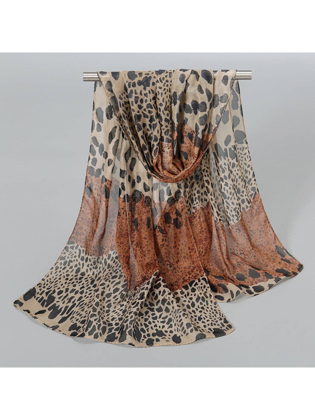 Funkyrel® Atzbranding Limited - Scarvii - Leopard Fade Print Spring Summer Scarf