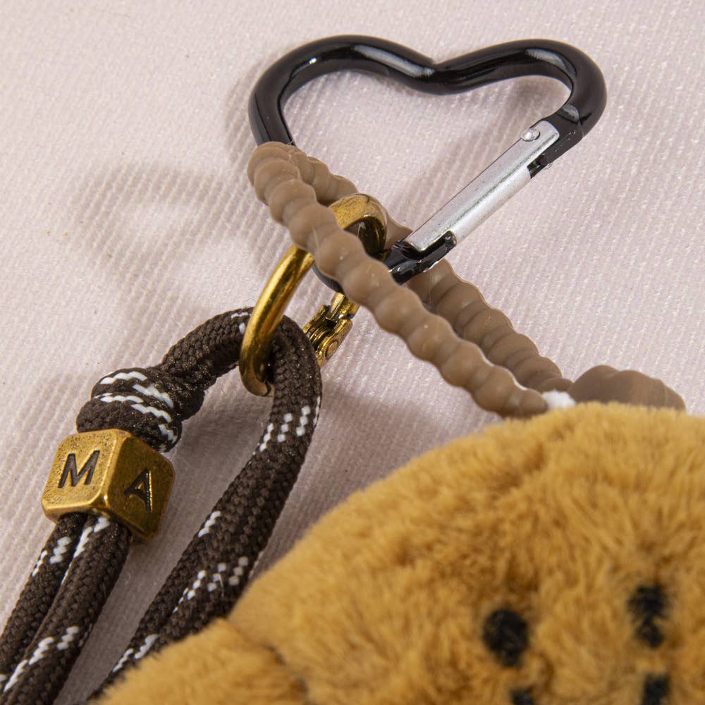 Collections by Fame Accessories - Plush Croissant Jingle Bell Bag Charm