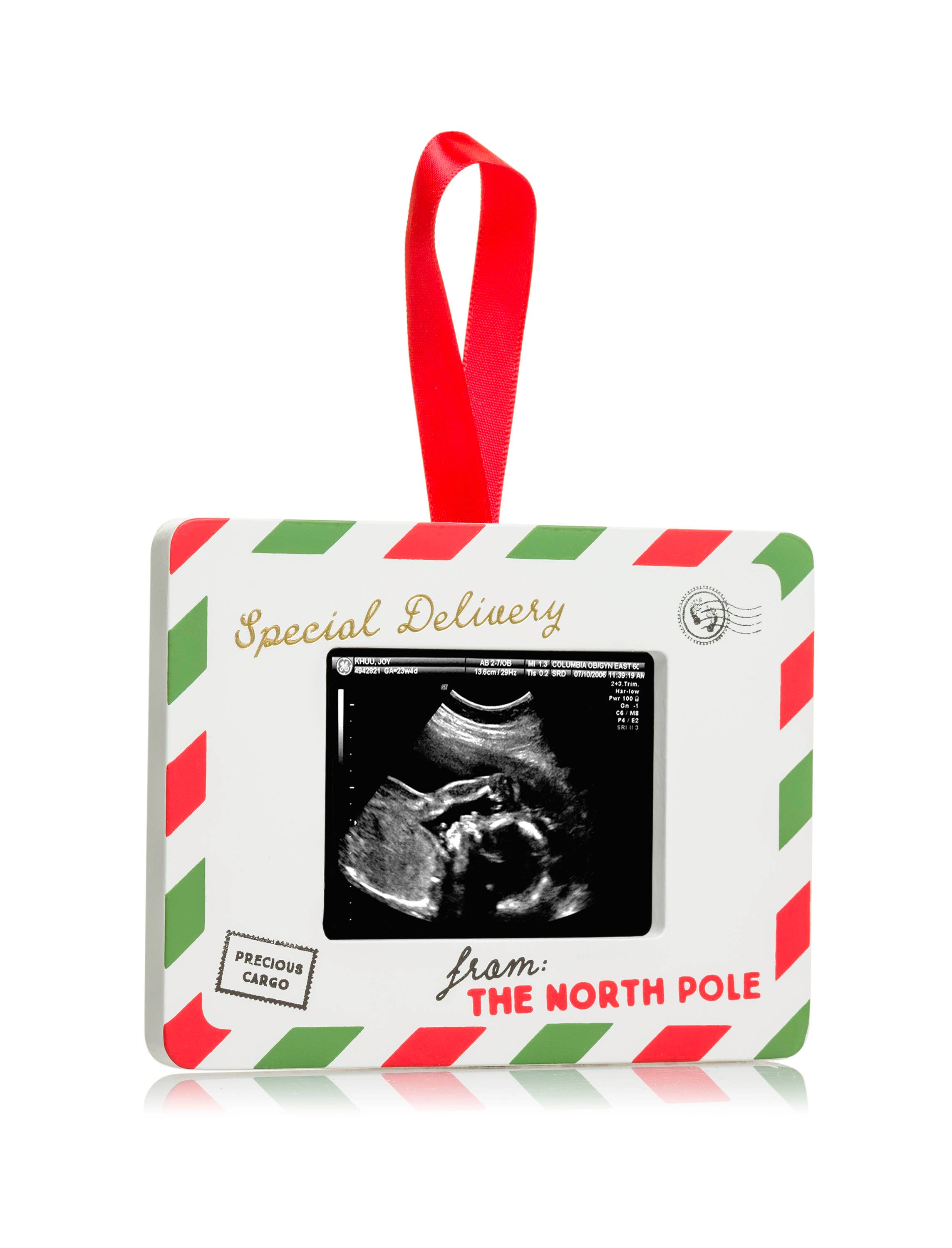 Pearhead - Special Delivery Sonogram Photo Holiday Ornament