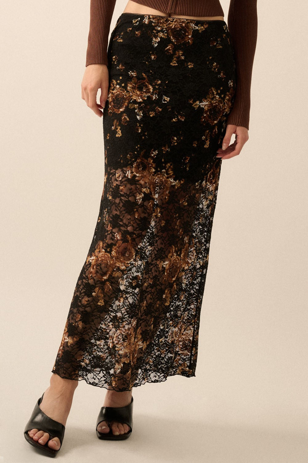 Fall Nights Lace Skirt