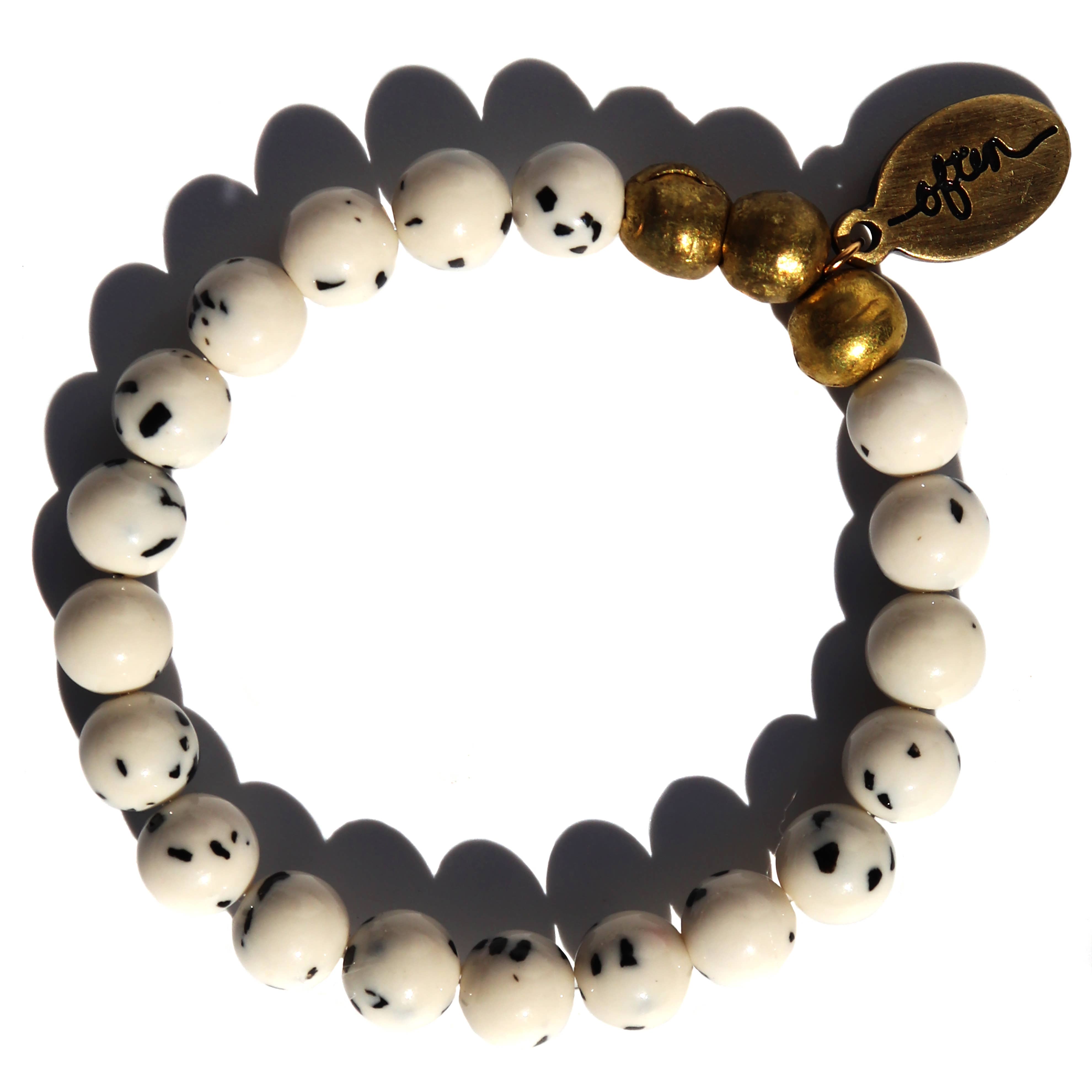 Often Wander - Beaded Bracelet – Dalmatian Jade