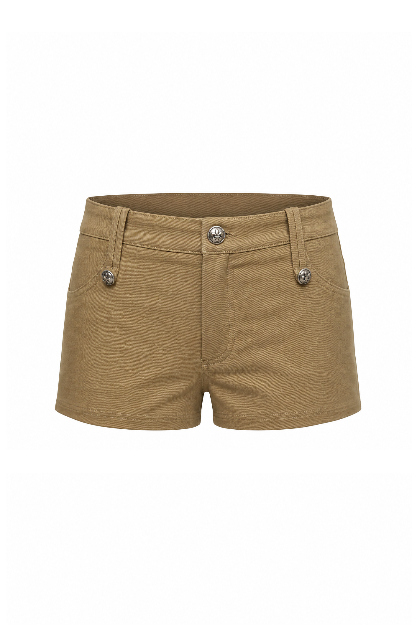 No Vacancy - Twill napoleon sleeveless zip up top & shorts set