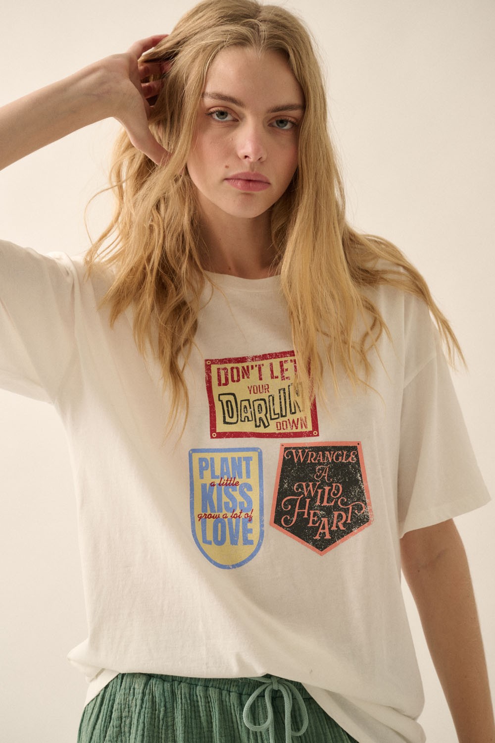 Inspirational Quotes Oversized Graphic Tee
