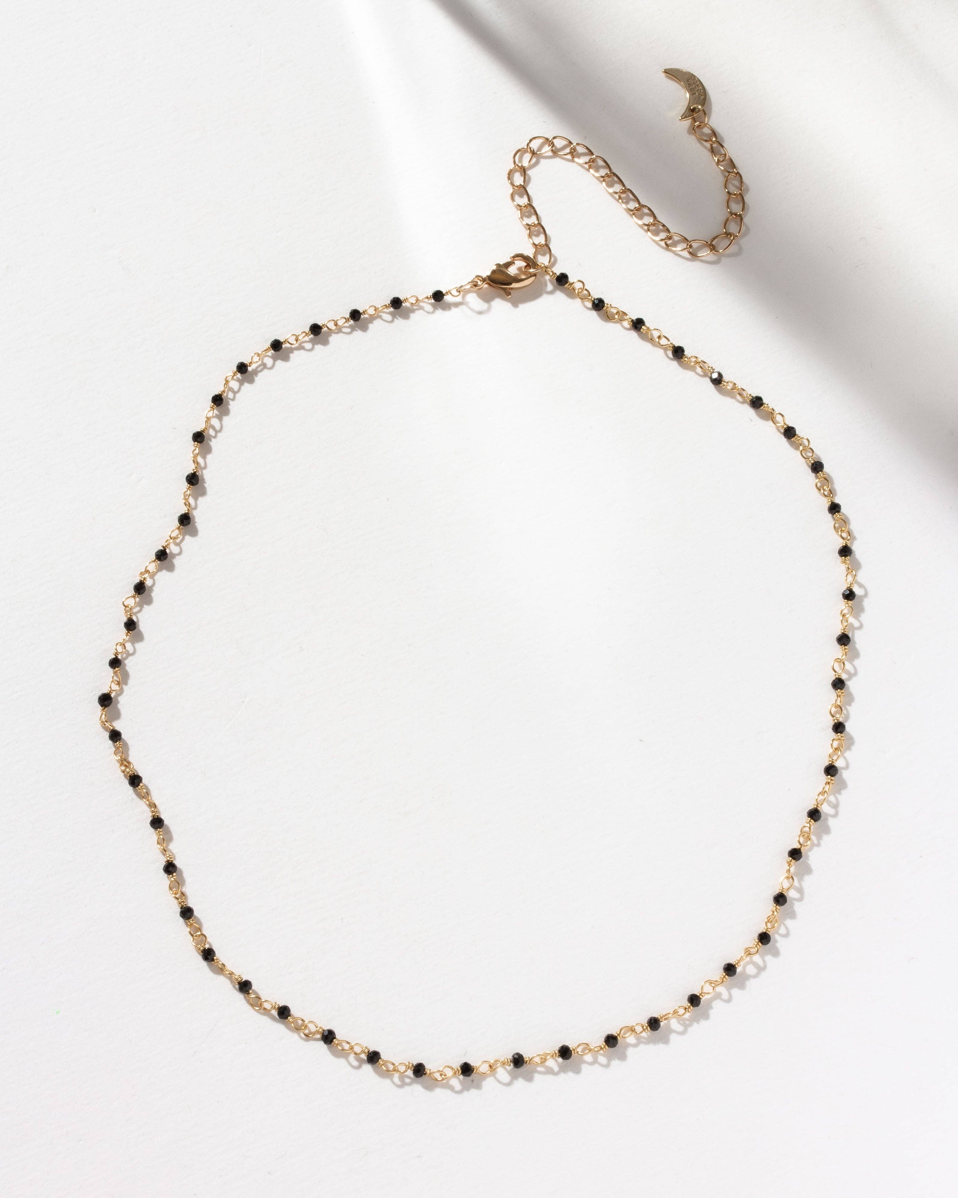 Luna Norte - Draped In Gems Everyday Collar Necklace - Black Onyx