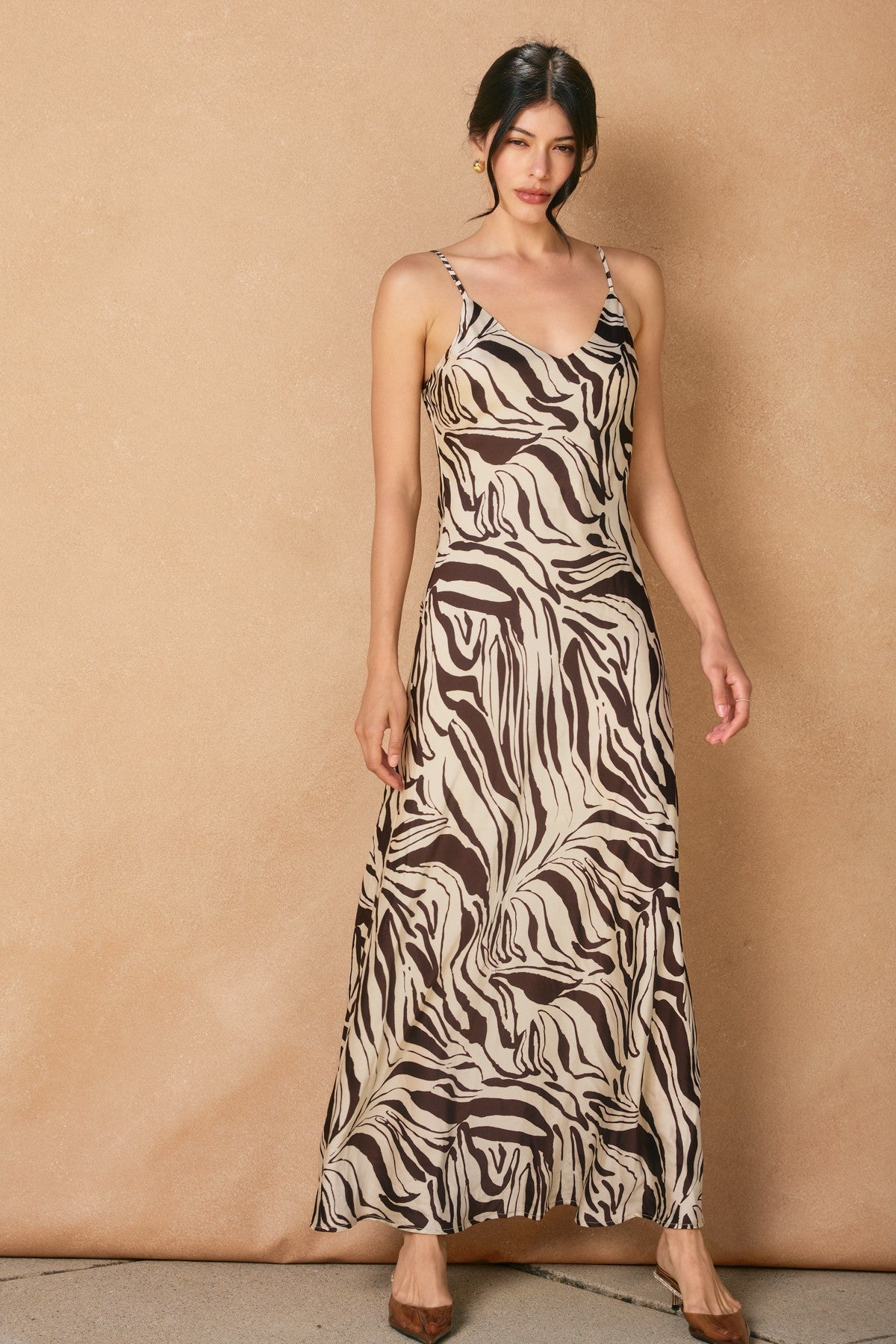 Drifted Earth Bias Cut Maxi Dress