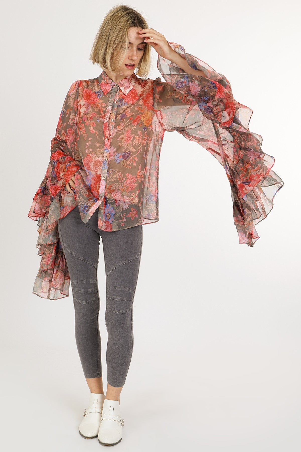 Fall Flowers Boho Top