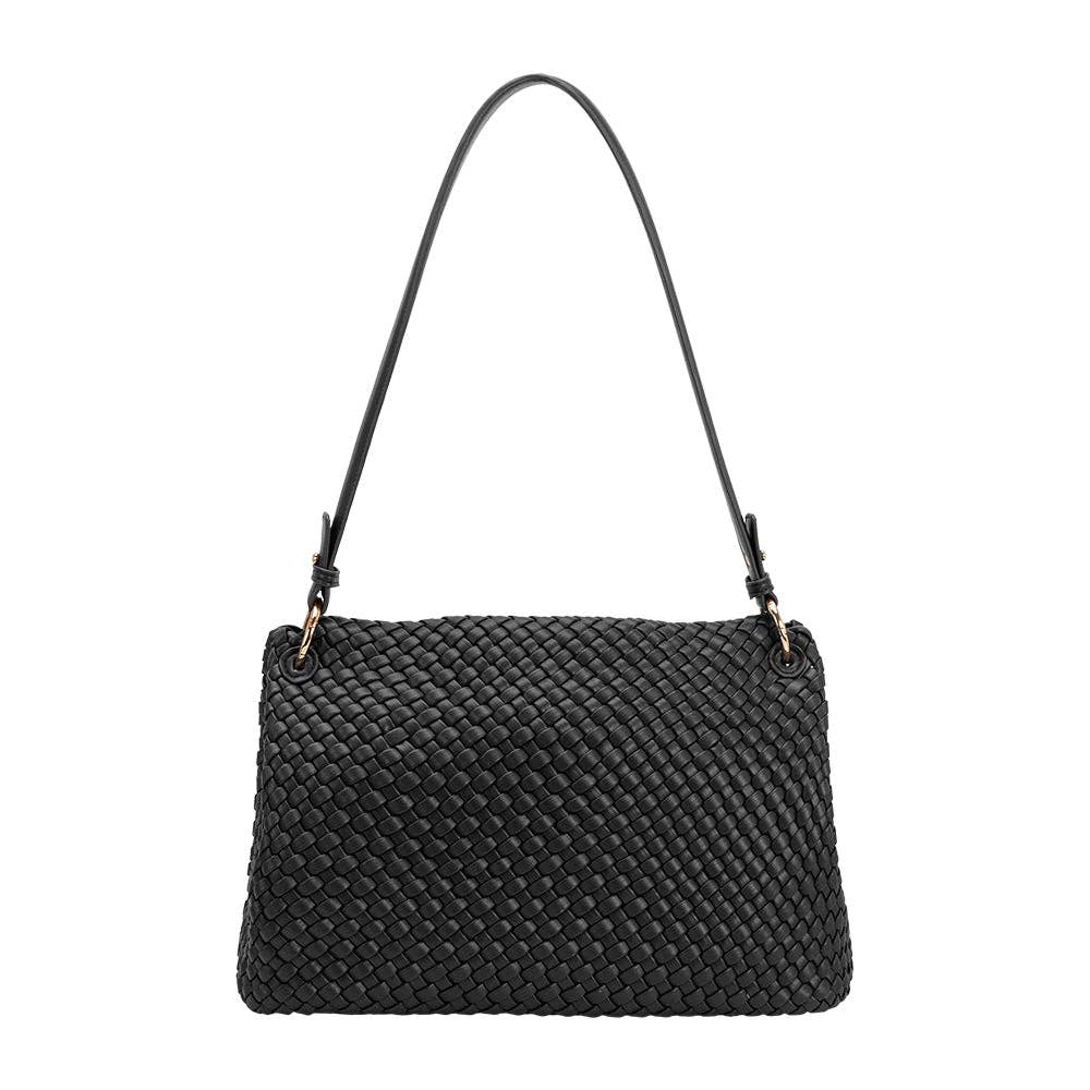 Melie Bianco - Natalia Black Recycled Vegan Shoulder Bag