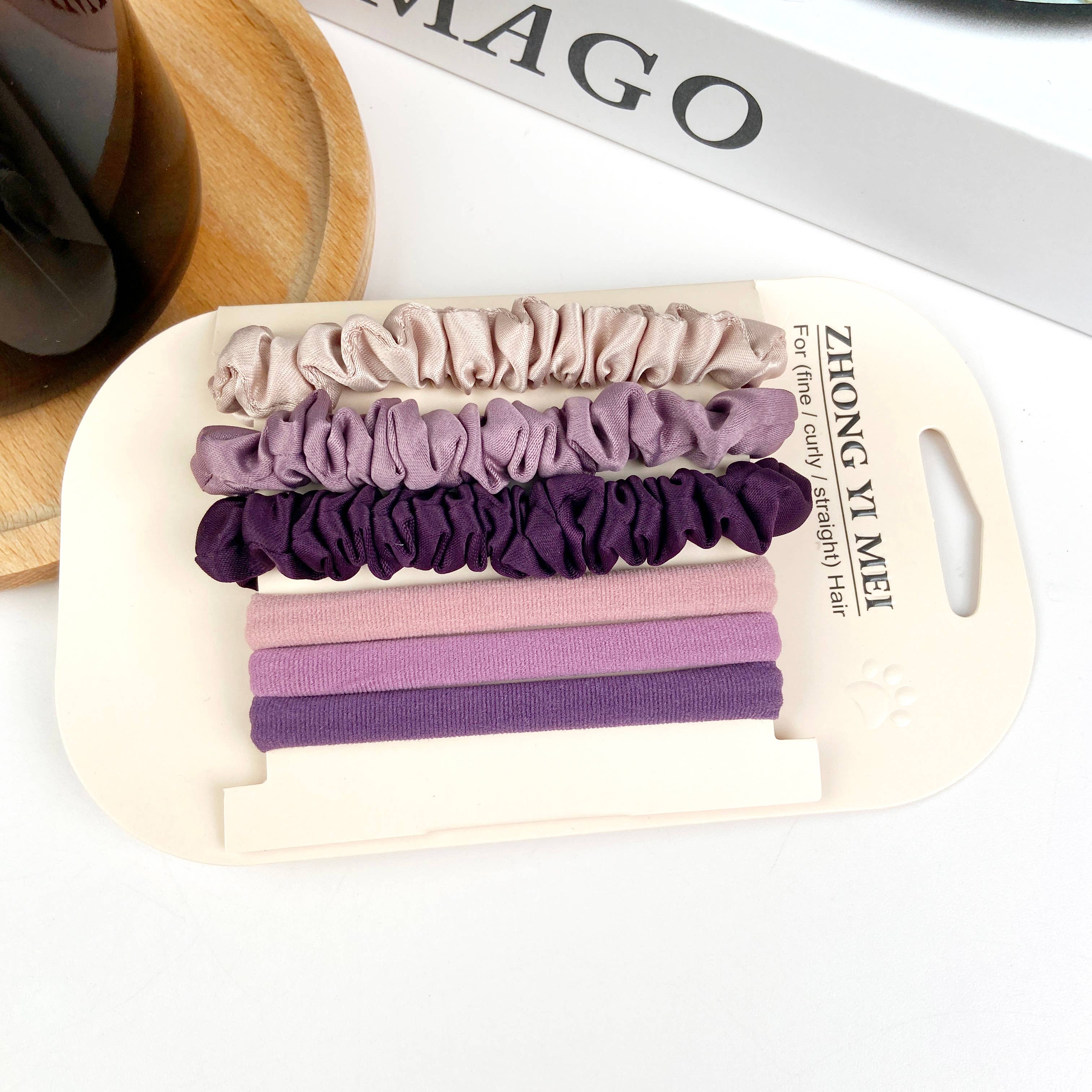SoapElenGlen - 6PCS colorful  high elastic sweet hair tie