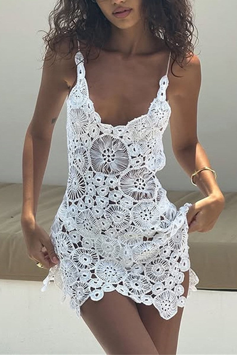 Crochet Flower Beach Cover-up