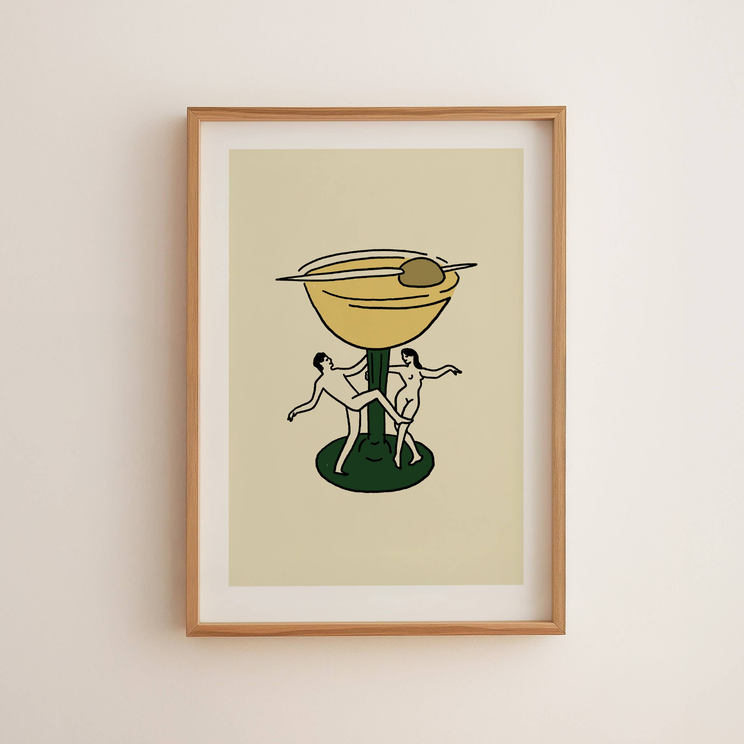 Tumbleweed Design Studio - Vintage Martini Wall Art Print Retro Vintage Bar Home Decor