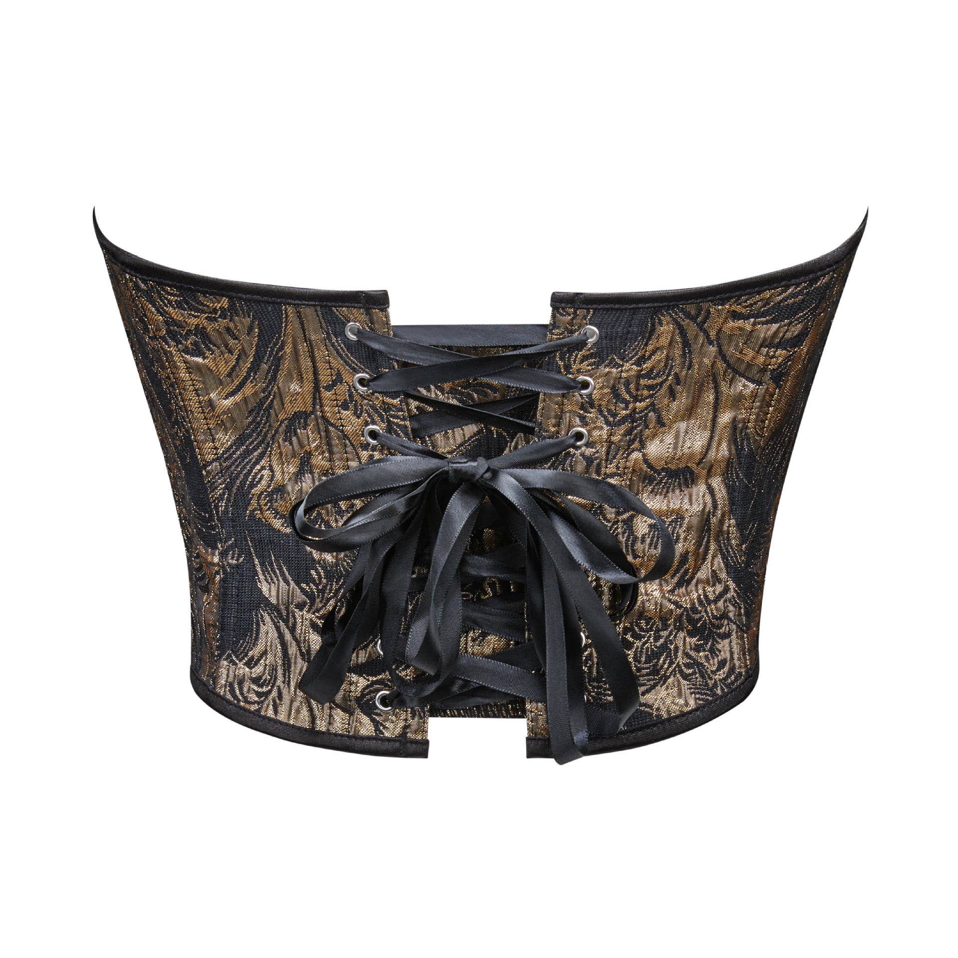 Printed Strapless Corset Top with Bust-Sculpting Fit