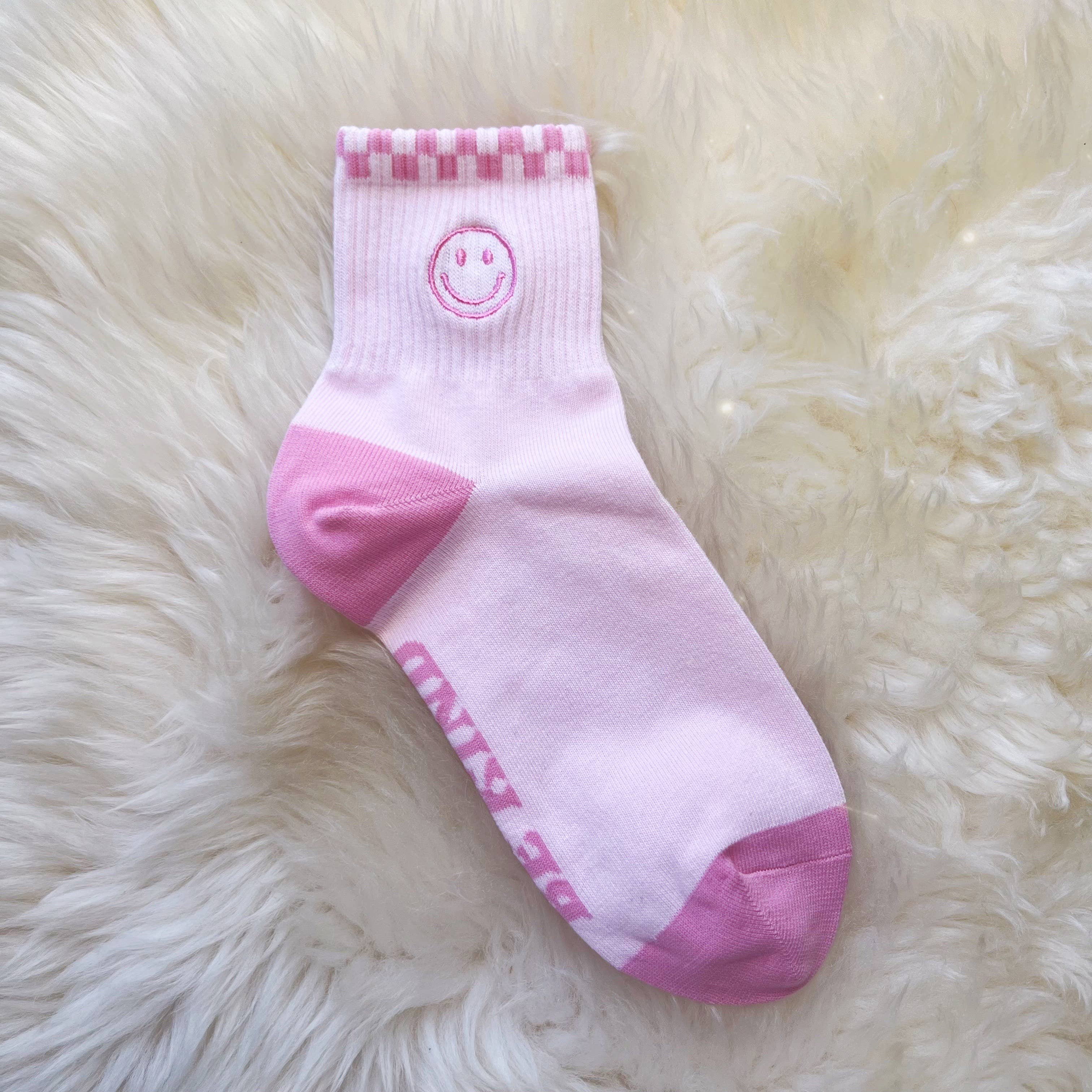 Wildflower + Co. - Smiley Embroidered Socks - Stocking Stuffer