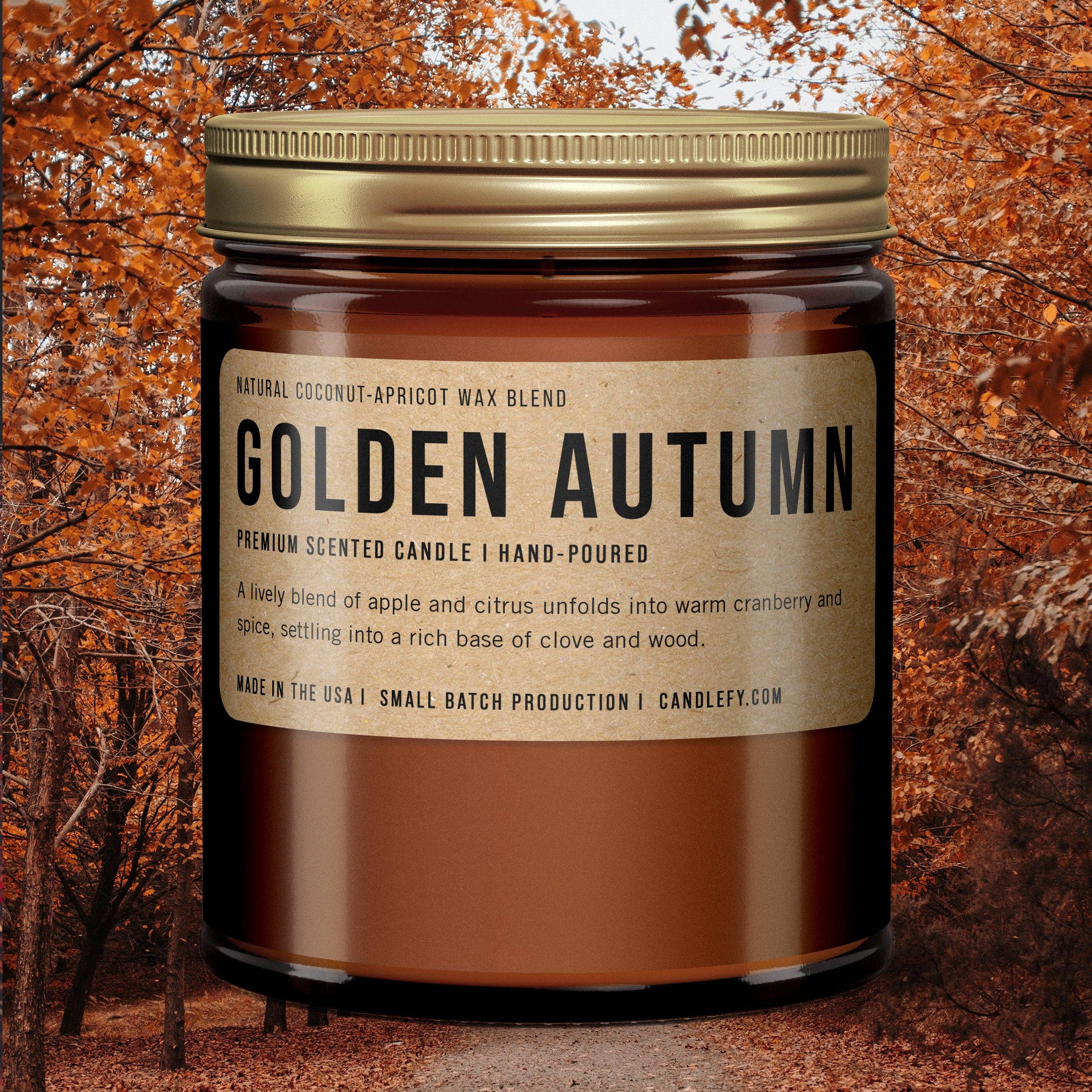 Candlefy - Golden Autumn Scented Candle: Fall Candle Collection