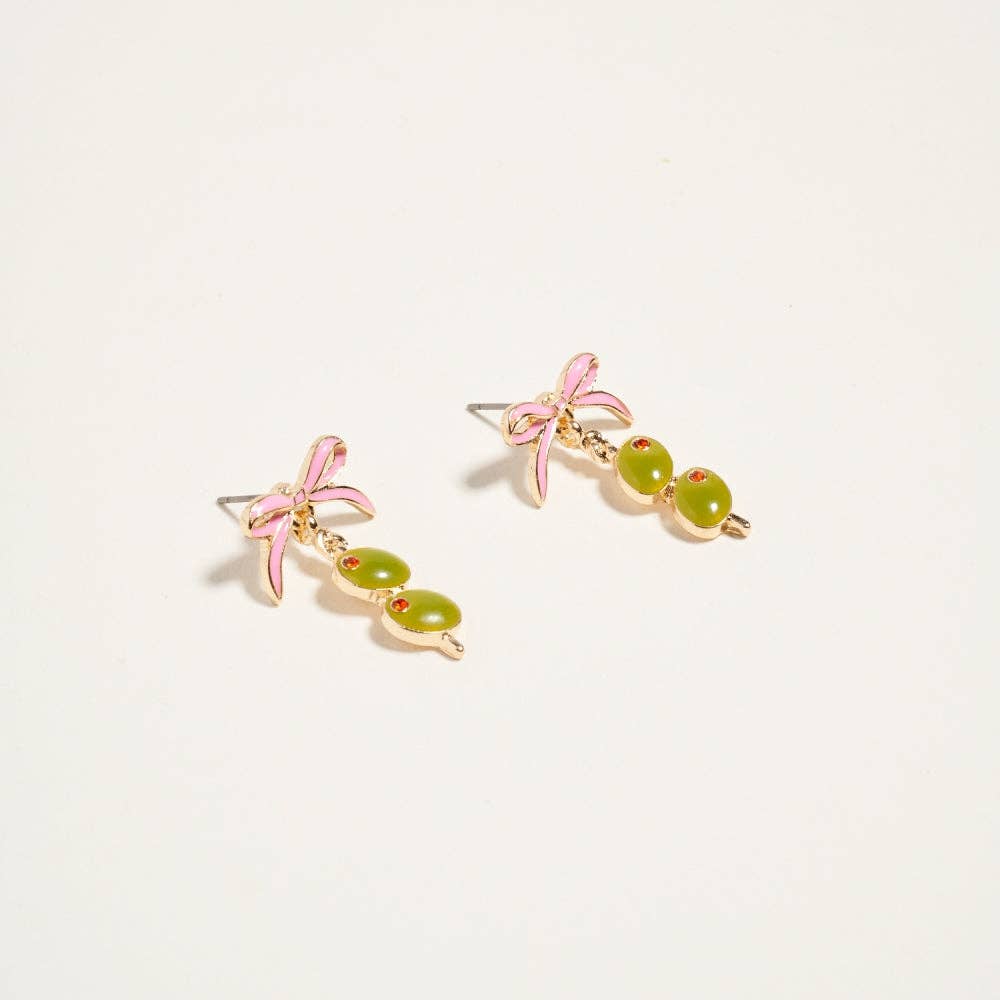 Designature New York - Summer Tropical Fruit Ribbon Bow Post Earrings