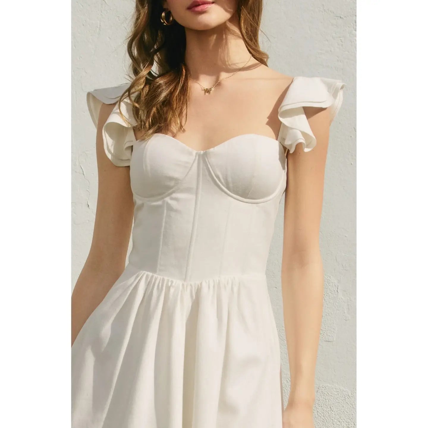 Heaven Sent Corset Flutter Mini Dress