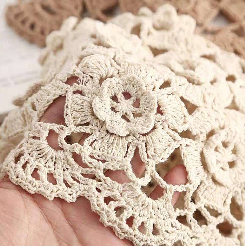 Vintage Hand-Crocheted Floral Dressy Hat