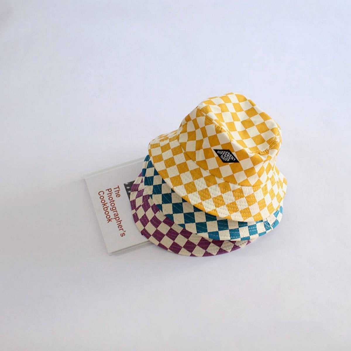 STYLISH CHILDREN'S TRAVEL CHECKERBOARD BUCKET HAT