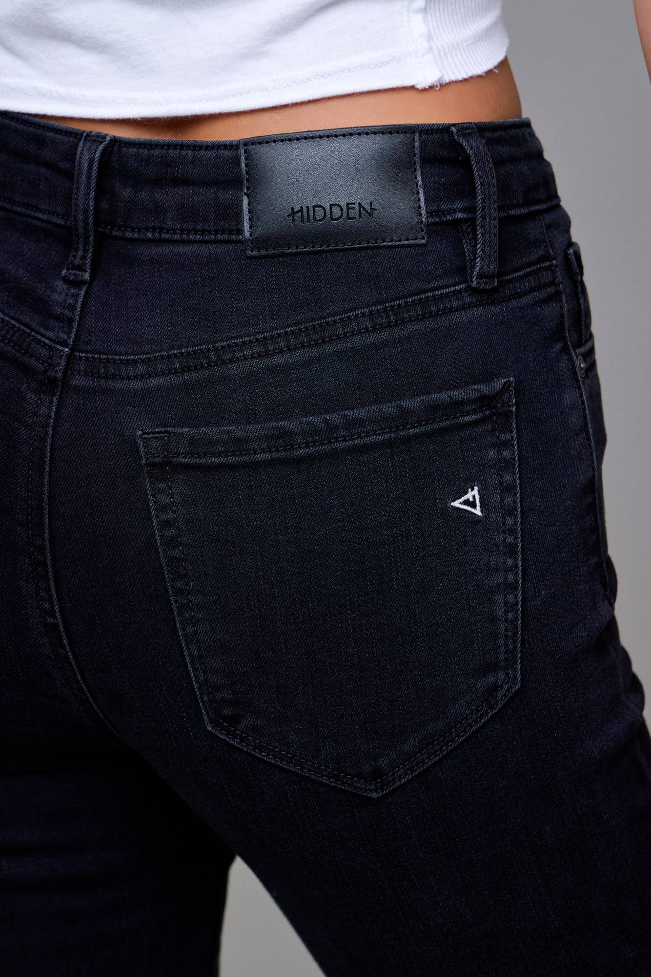 Hidden Jeans - Jet Black 33" Inseam Raw Hem Flare