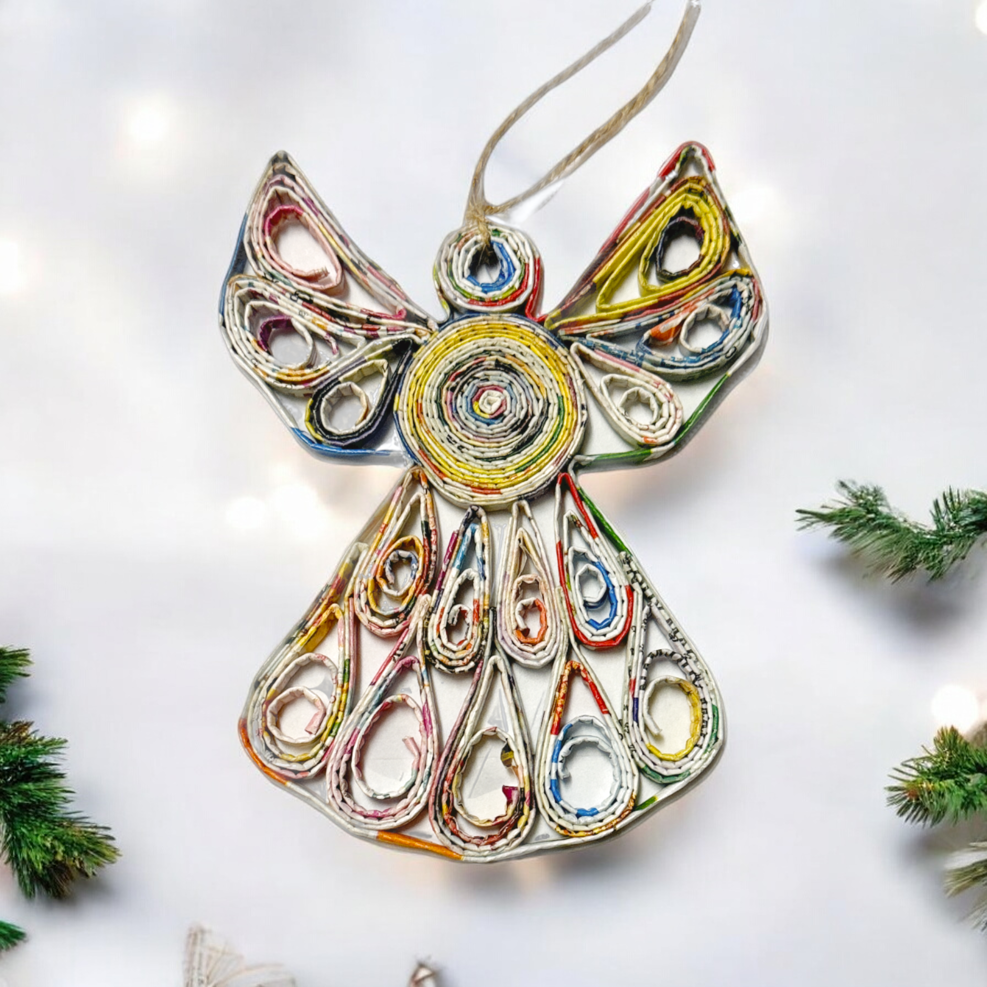 The Upcycled Paper Company - Angel Holiday Ornament - 3 Styles - Recycled Paper
