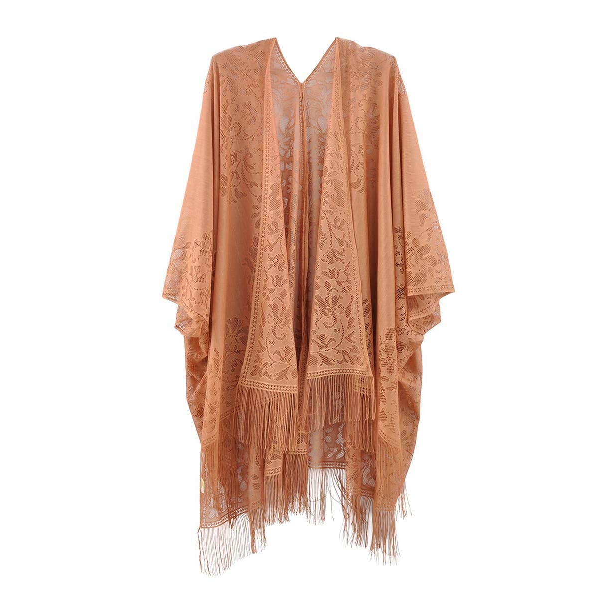 Collections by Fame Accessories - Flower Embroidered Sheer Kimono