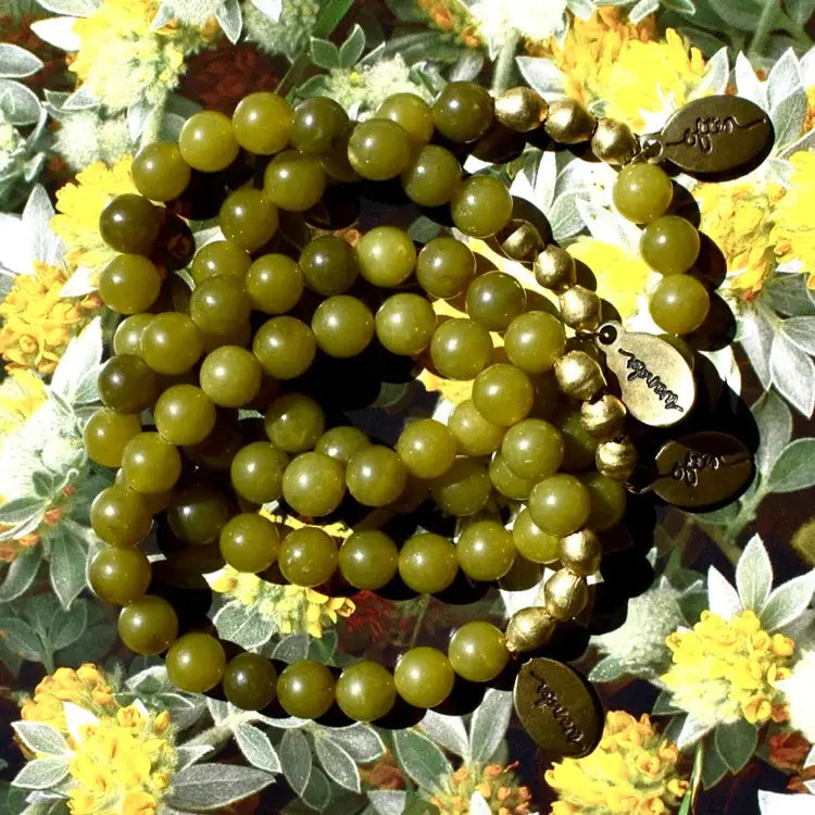 Often Wander - Beaded Bracelet – Olive Jade