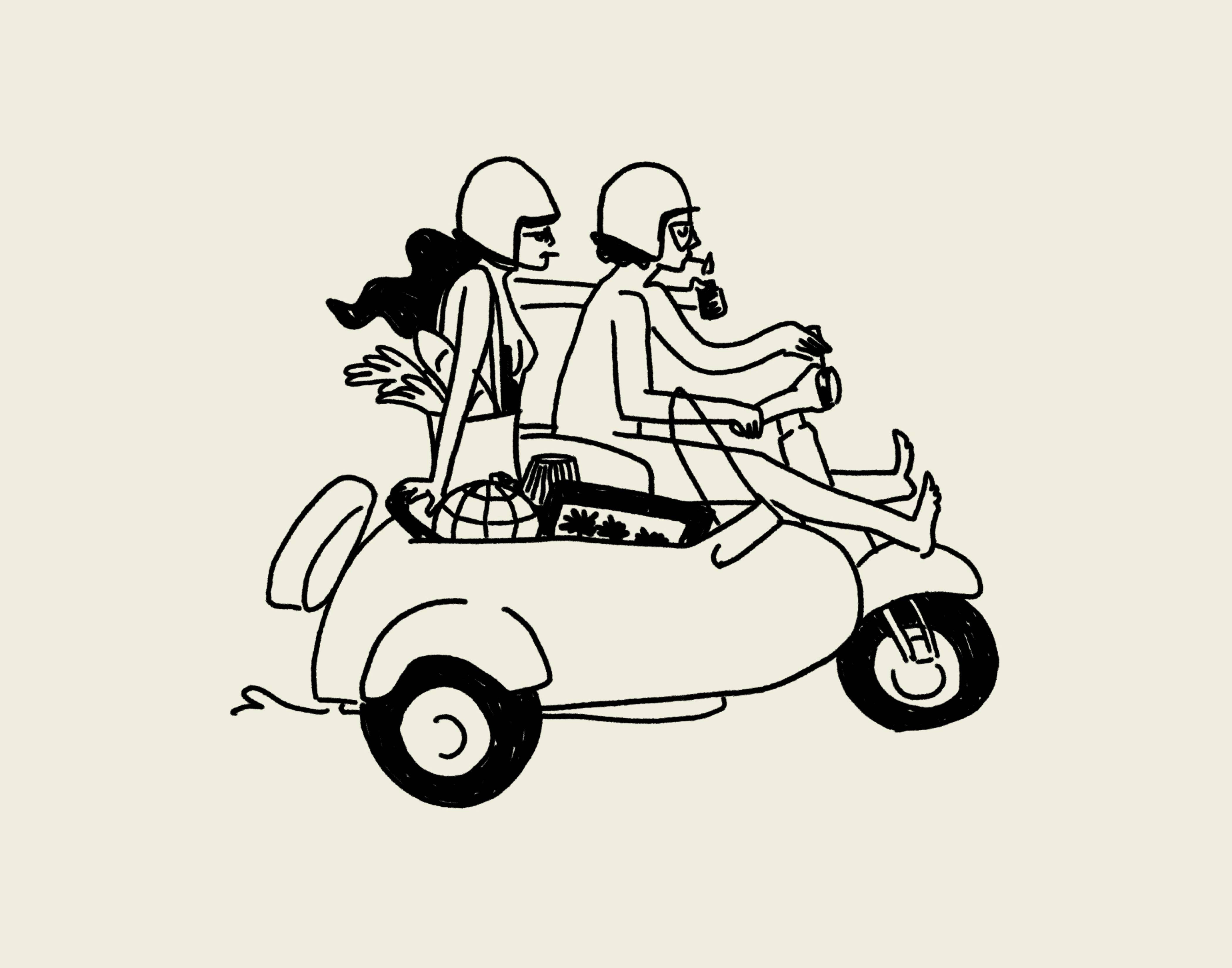Tumbleweed Design Studio - Farmer's Market Run, Minimal Summer Art Print