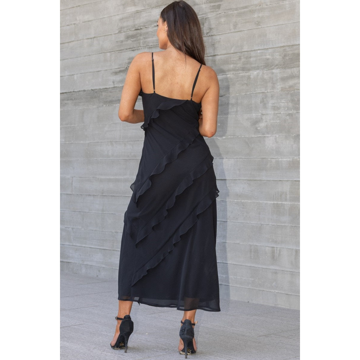 Azure Ruffle Chiffon