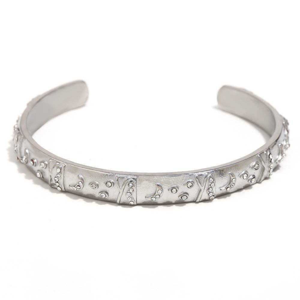 Surprise Tarot Style 18K Gold Plated S.Steel Cuff Bangle