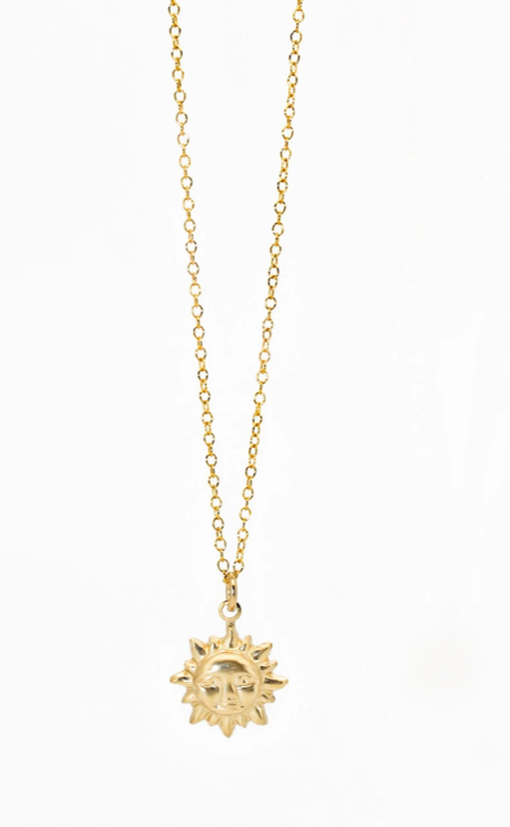 HoopLa - Sun Shining Down Happy Pendant Steel Necklace 