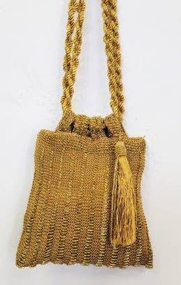 Ricki designs - CROCHET VICTORIAN BEADED TASSEL BAG
