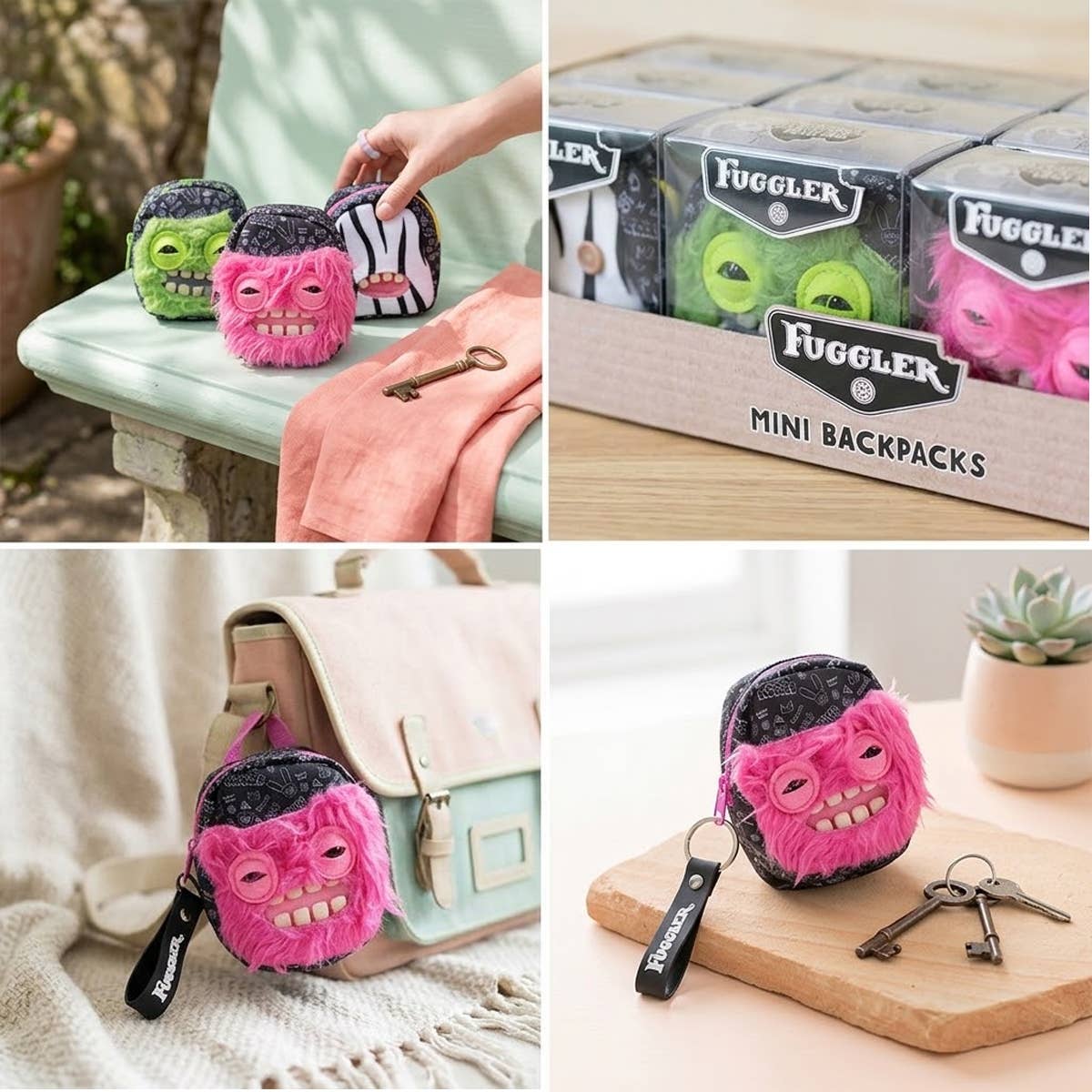 PINEAPPLE Beauty - UPD FG122 Fuggler Mini Backpack Clip Fur Trim - 12 pcs
