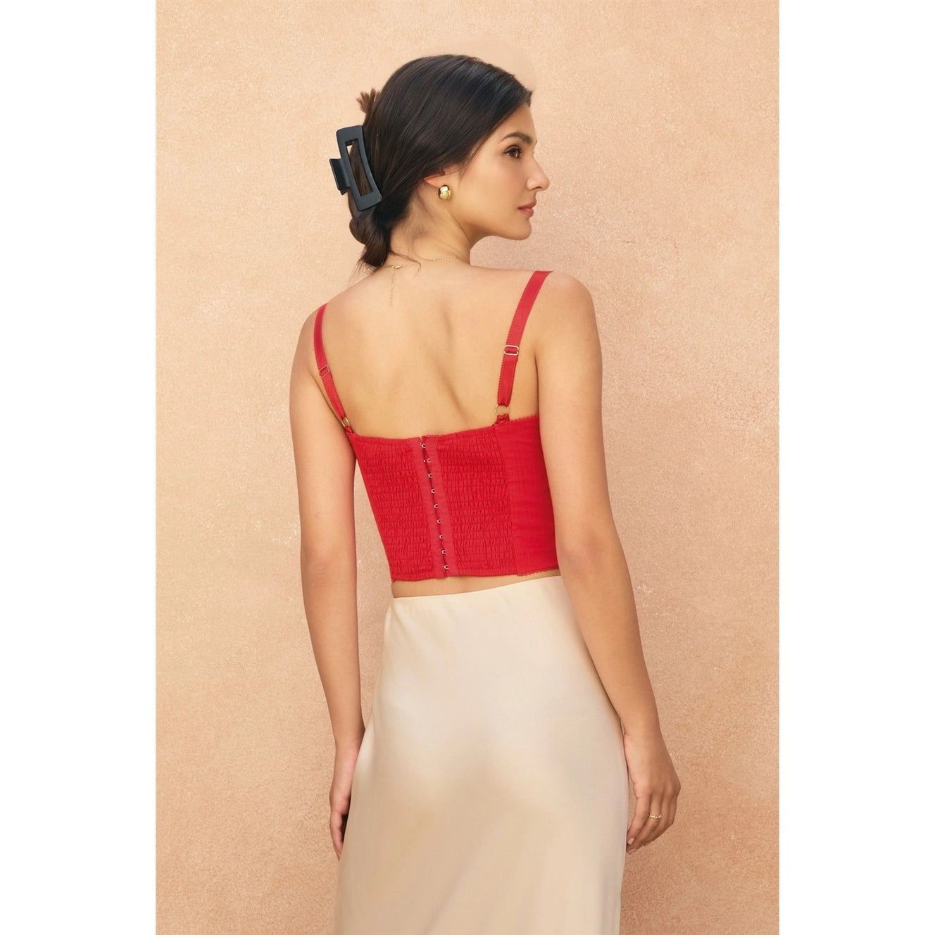 Show Out Picot Edge Corset Top