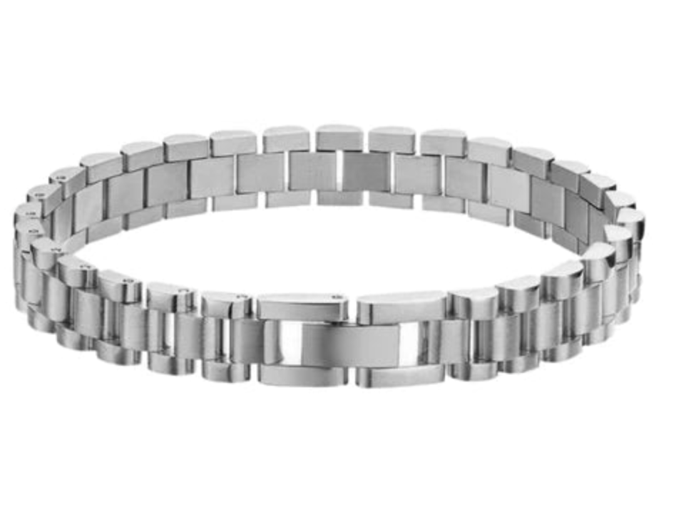 HoopLa -  Watch Band Link Bracelet, Bangle.  Steel Rol-X
