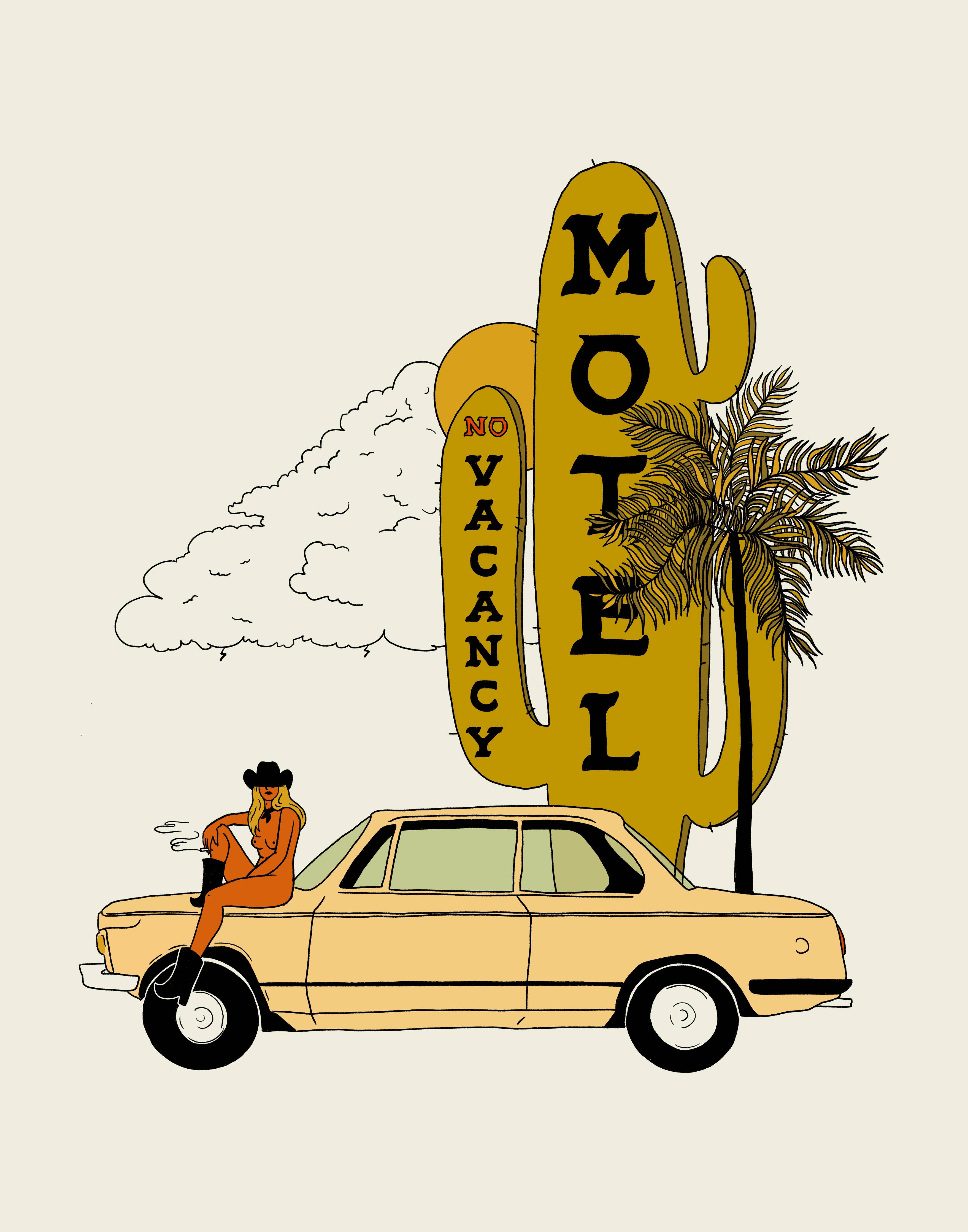 Tumbleweed Design Studio - No Vacancy Western Art Print