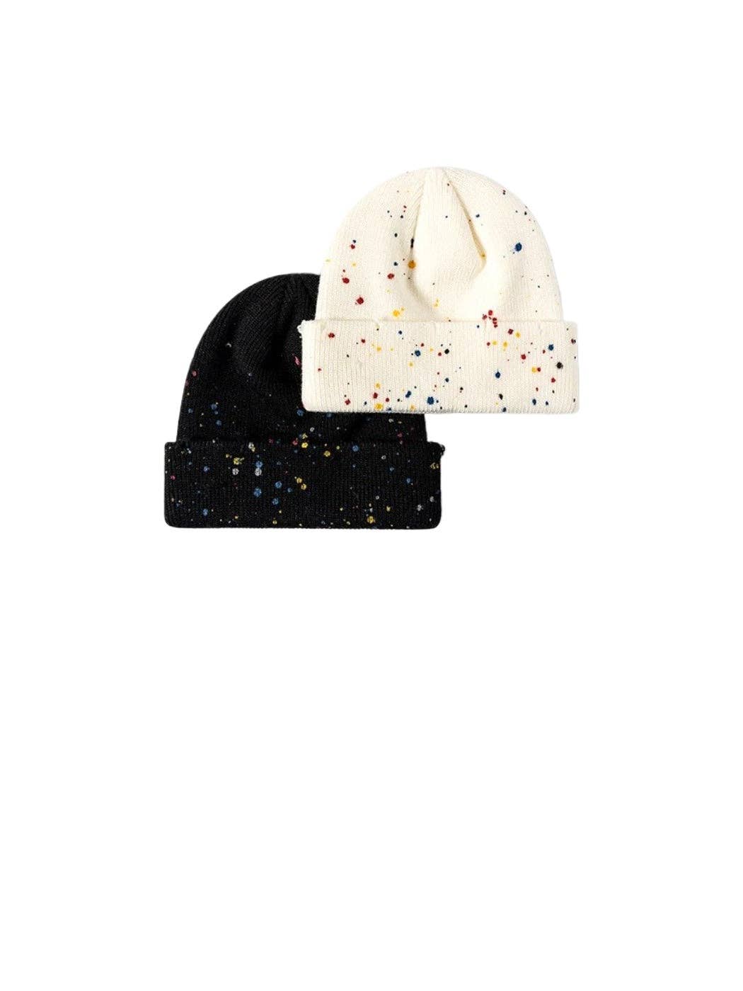 Funkyrel® Atzbranding Limited - Haila - Paint Splatter Cuffed Knit Beanie