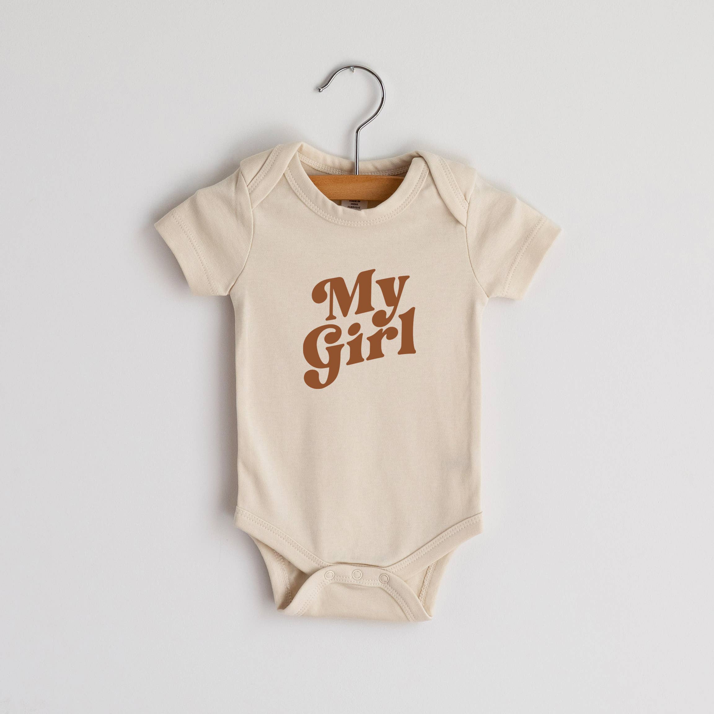 Gladfolk - Cream My Girl Organic Baby Bodysuit