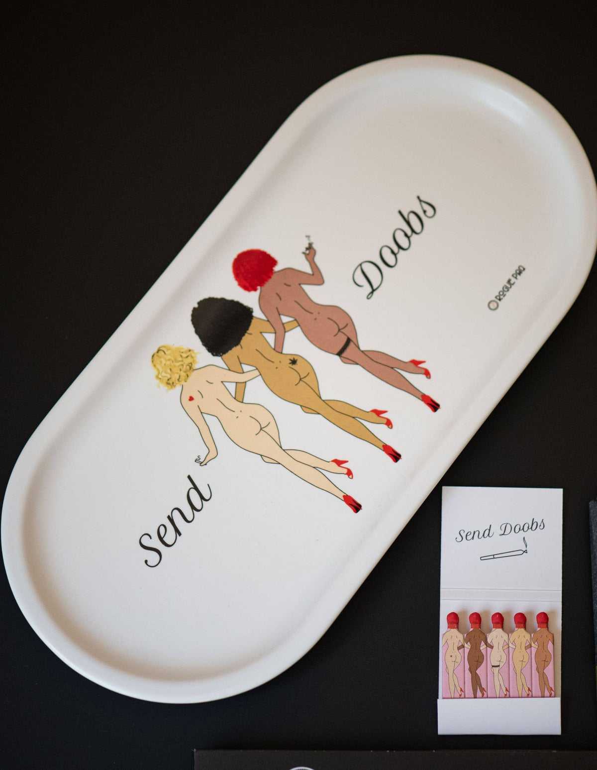 Rogue Paq - Send Doobs Decorative Catch All Porcelain Valet Tray